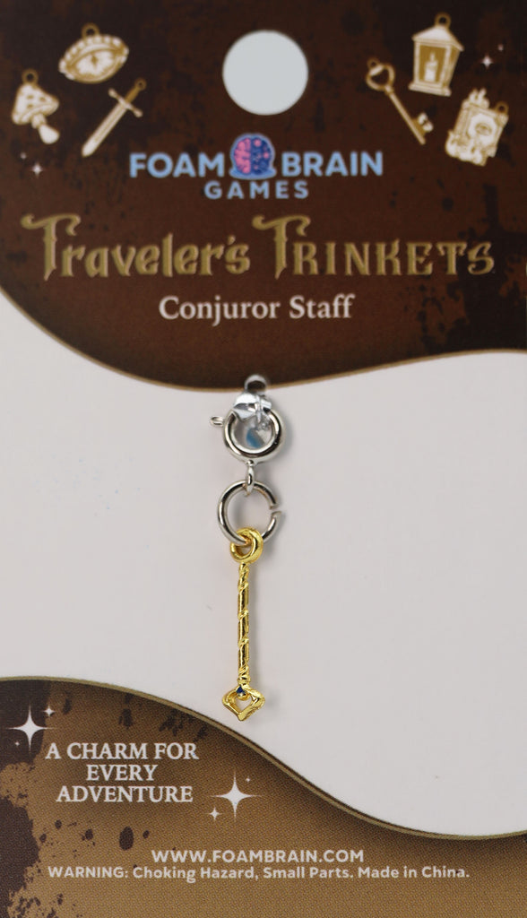 Traveler's Trinkets: Conjuror Staff Charm Jewelry Foam Brain Games