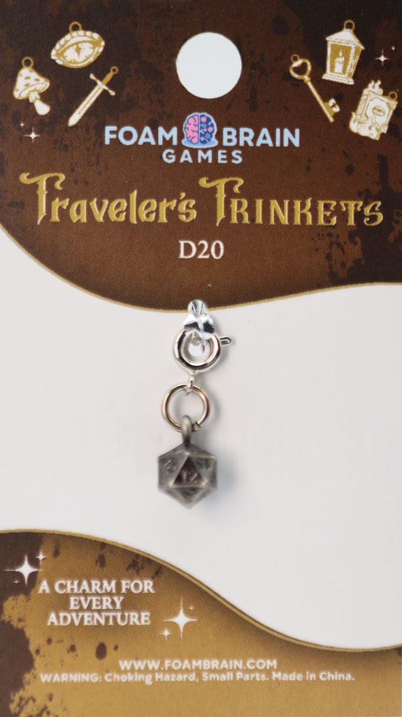 Traveler's Trinkets: D20 Charm Jewelry Foam Brain Games