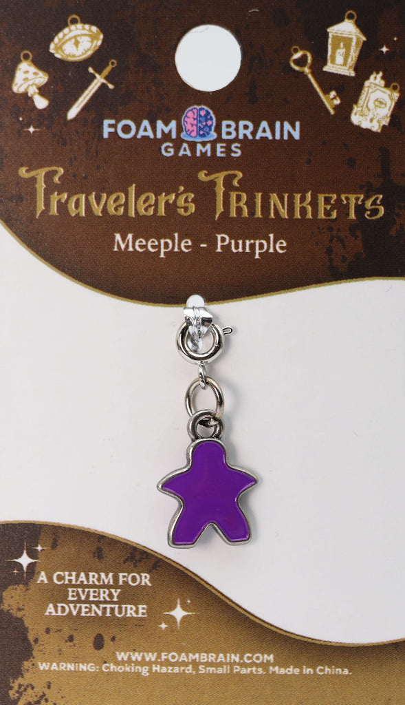 Traveler's Trinkets: Meeple - Purple Charm Jewelry Foam Brain Games
