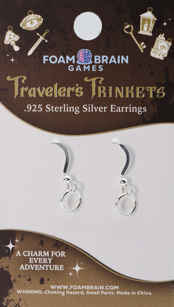 Traveler's Trinkets: Sterling Silver Earrings Jewelry Foam Brain Games