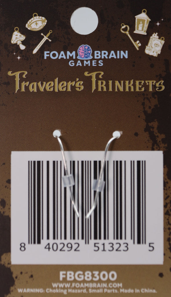 Traveler's Trinkets: Sterling Silver Earrings Jewelry Foam Brain Games