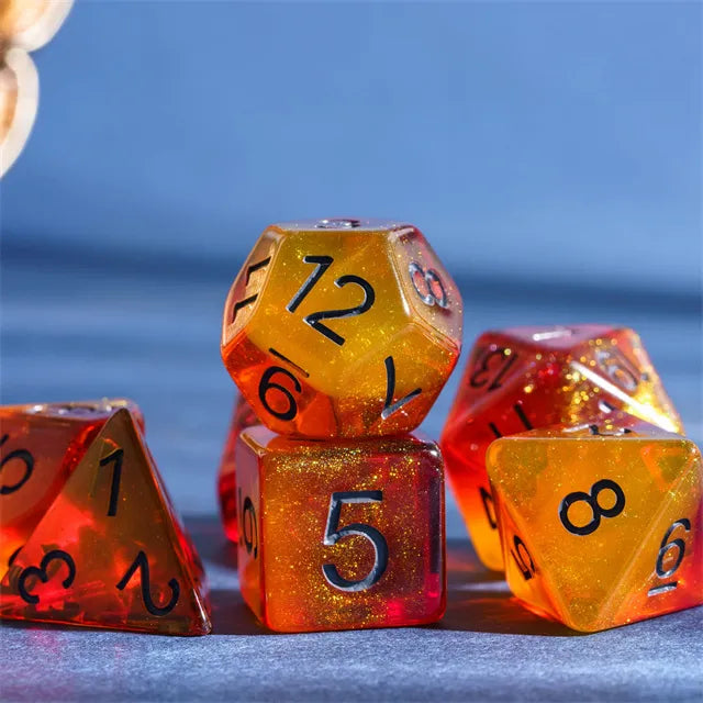 Fiery Sweets RPG Dice Set Plastic Dice Foam Brain Games