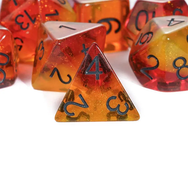 Fiery Sweets RPG Dice Set Plastic Dice Foam Brain Games