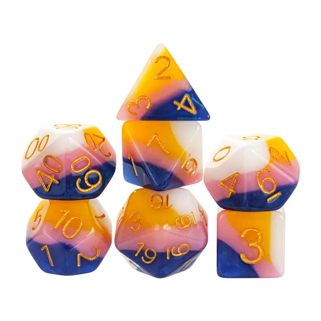 Fruit Taffy RPG Dice Set Plastic Dice Foam Brain Games