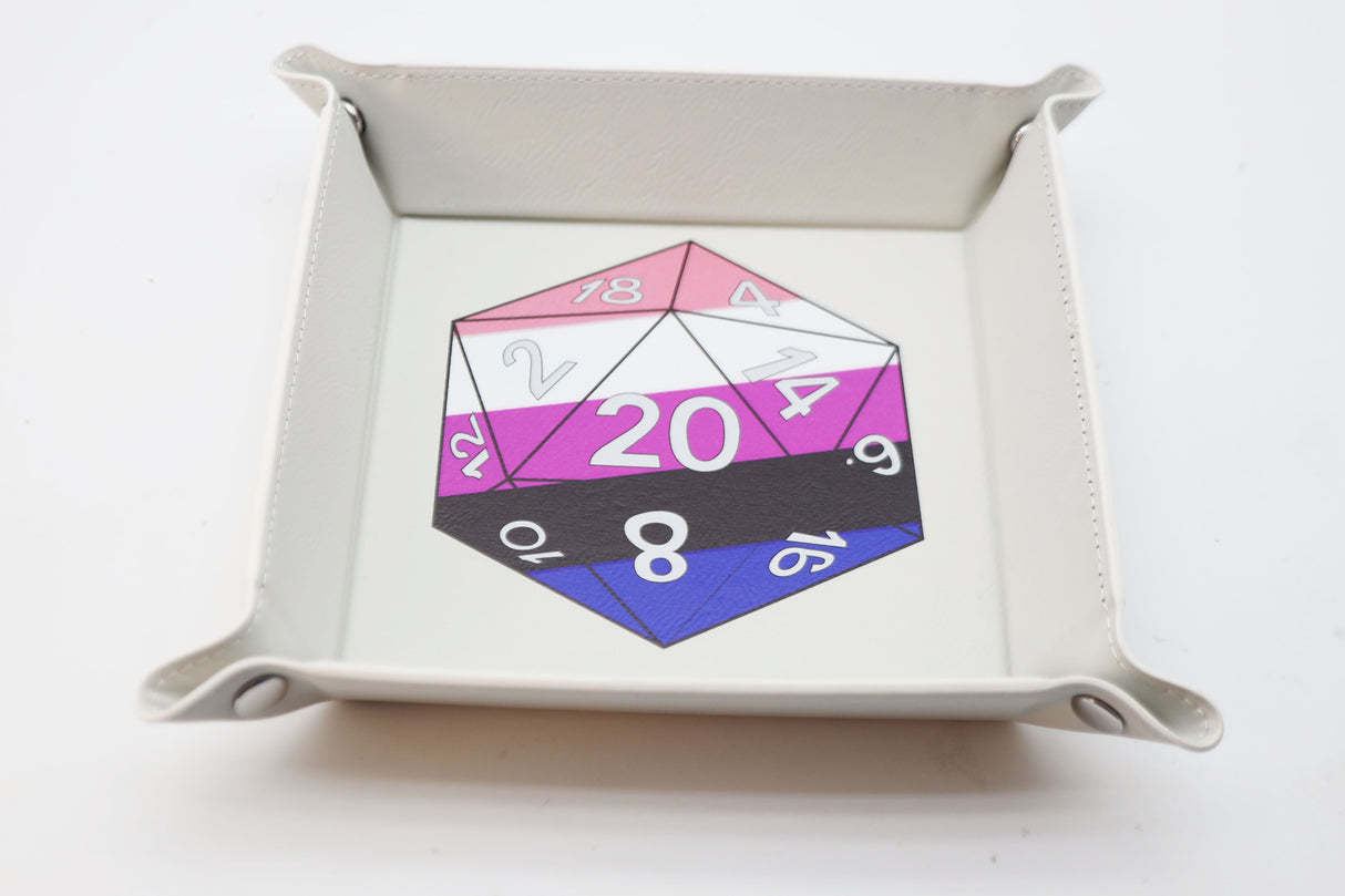 Pride D20 Snap Tray: Genderfluid Dice Tray Foam Brain Games