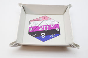 Pride D20 Snap Tray: Genderfluid Dice Tray Foam Brain Games