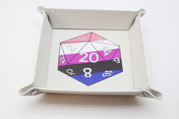 Pride D20 Snap Tray: Genderfluid Dice Tray Foam Brain Games