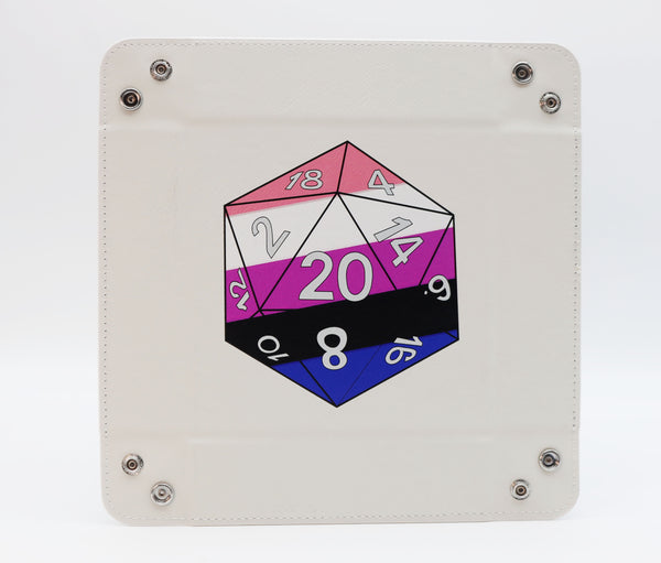 Pride D20 Snap Tray: Genderfluid Dice Tray Foam Brain Games