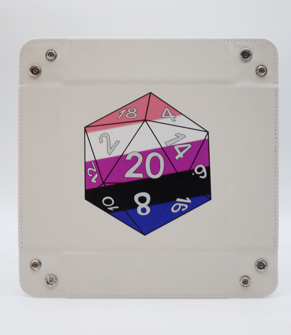 Pride D20 Snap Tray: Genderfluid Dice Tray Foam Brain Games