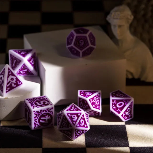 Grape Explosion RPG Dice Set Plastic Dice Foam Brain Games