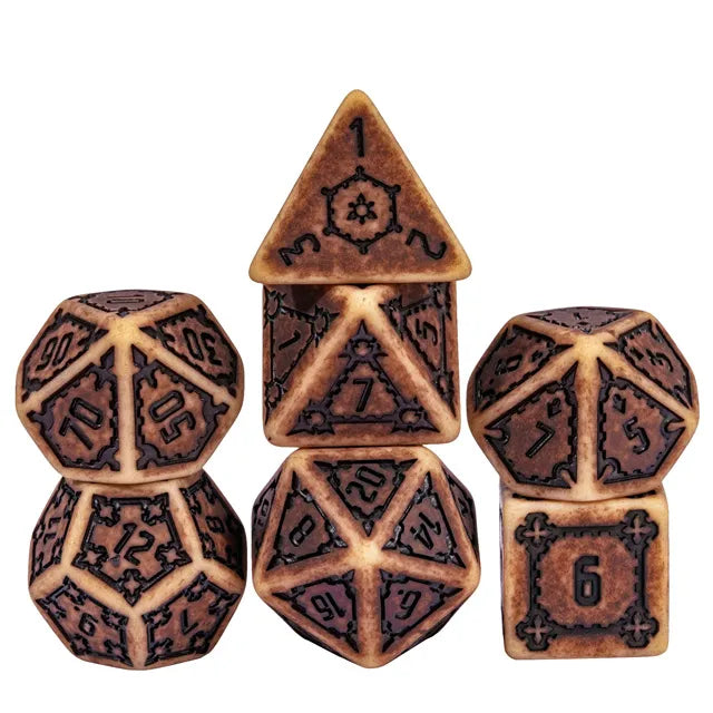 Huge Parchment Castle Dice Set - 25mm Plastic Dice Foam Brain Games