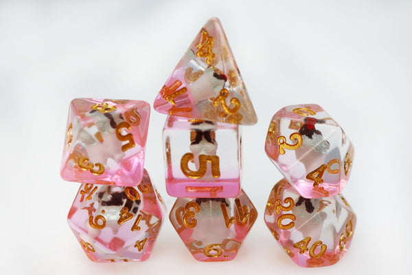 Pastry Pets: Ice Cream Sundae Budgie - Pin & RPG Dice Set Plastic Dice & Pin Set Foam Brain Games