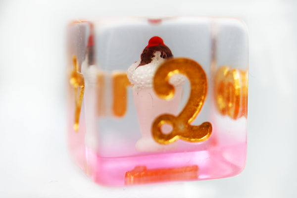Pastry Pets: Ice Cream Sundae Budgie - Pin & RPG Dice Set Plastic Dice & Pin Set Foam Brain Games