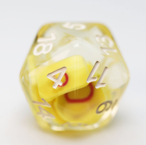 Pride Flag Single D20 Plastic Dice Foam Brain Games