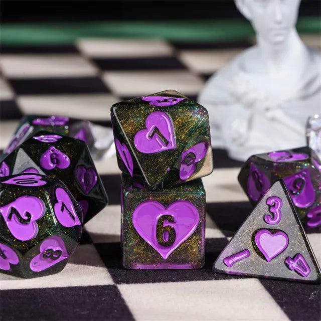 Jealous Love RPG Dice Set Plastic Dice Foam Brain Games