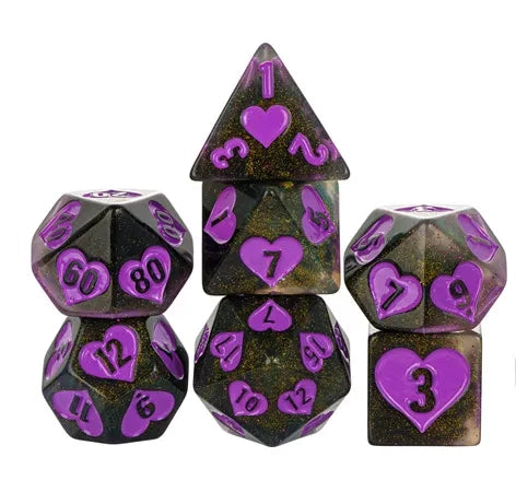 Jealous Love RPG Dice Set Plastic Dice Foam Brain Games