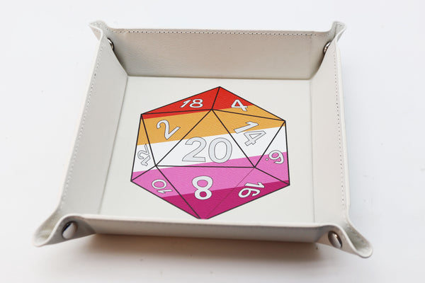 Pride D20 Snap Tray: Lesbian Dice Tray Foam Brain Games
