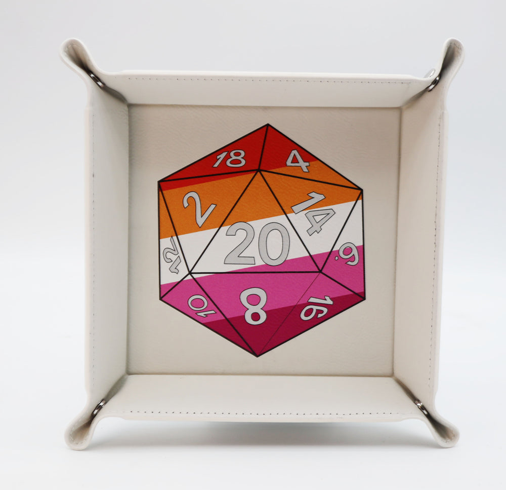 Pride D20 Snap Tray: Lesbian Dice Tray Foam Brain Games