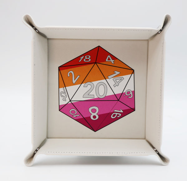 Pride D20 Snap Tray: Lesbian Dice Tray Foam Brain Games