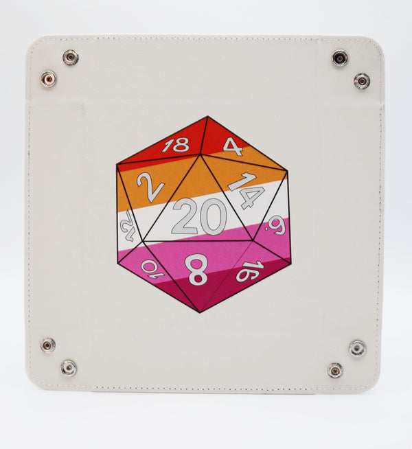 Pride D20 Snap Tray: Lesbian Dice Tray Foam Brain Games
