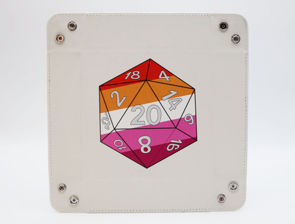 Pride D20 Snap Tray: Lesbian Dice Tray Foam Brain Games