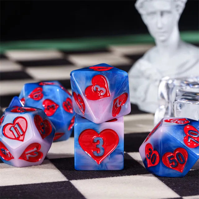 Love is in the Air RPG Dice Set Plastic Dice Foam Brain Games