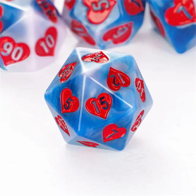 Love is in the Air RPG Dice Set Plastic Dice Foam Brain Games