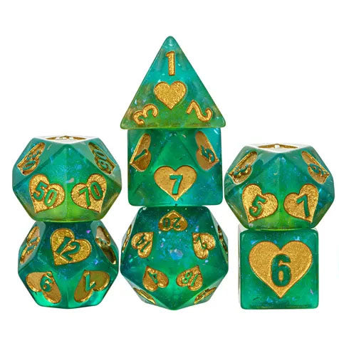 Lovely Stash RPG Dice Set Plastic Dice Foam Brain Games