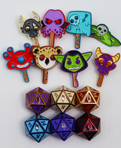 Mystery Loot: Monster Pops Metal Dice Foam Brain Games
