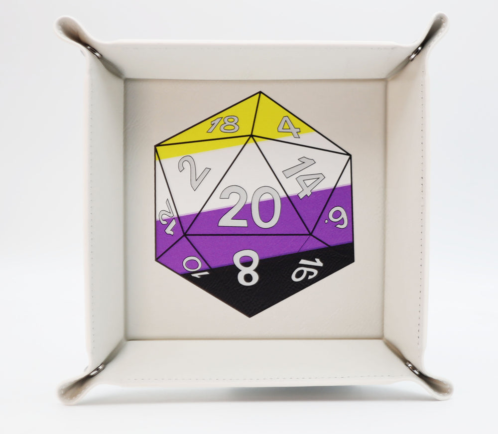 Pride D20 Snap Tray: Nonbinary Dice Tray Foam Brain Games