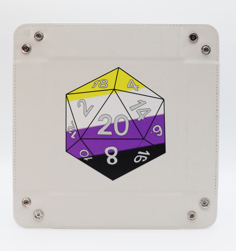 Pride D20 Snap Tray: Nonbinary Dice Tray Foam Brain Games