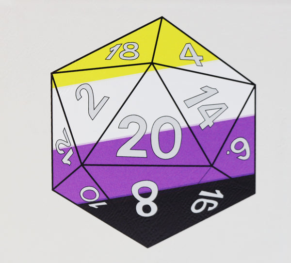 Pride D20 Snap Tray: Nonbinary Dice Tray Foam Brain Games