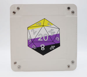 Pride D20 Snap Tray: Nonbinary Dice Tray Foam Brain Games