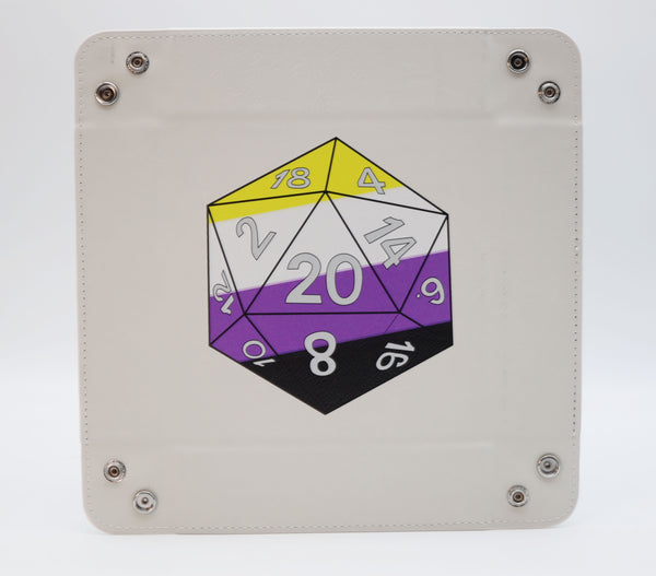 Pride D20 Snap Tray: Nonbinary Dice Tray Foam Brain Games