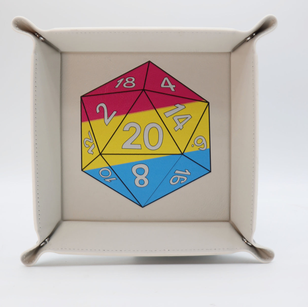 Pride D20 Snap Tray: Pansexual Dice Tray Foam Brain Games