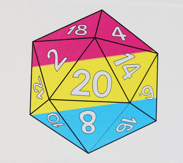 Pride D20 Snap Tray: Pansexual Dice Tray Foam Brain Games