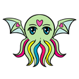Pridethulhu: Pansexual Enamel Pin Foam Brain Games