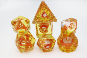 Pastry Pets: Pumpkin Pie Fox - Pin & RPG Dice Set Plastic Dice & Pin Set Foam Brain Games