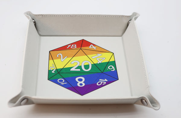 Pride D20 Snap Tray: Rainbow Dice Tray Foam Brain Games