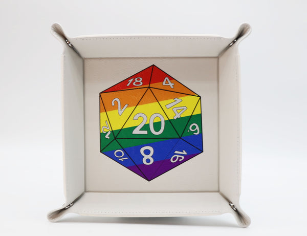 Pride D20 Snap Tray: Rainbow Dice Tray Foam Brain Games