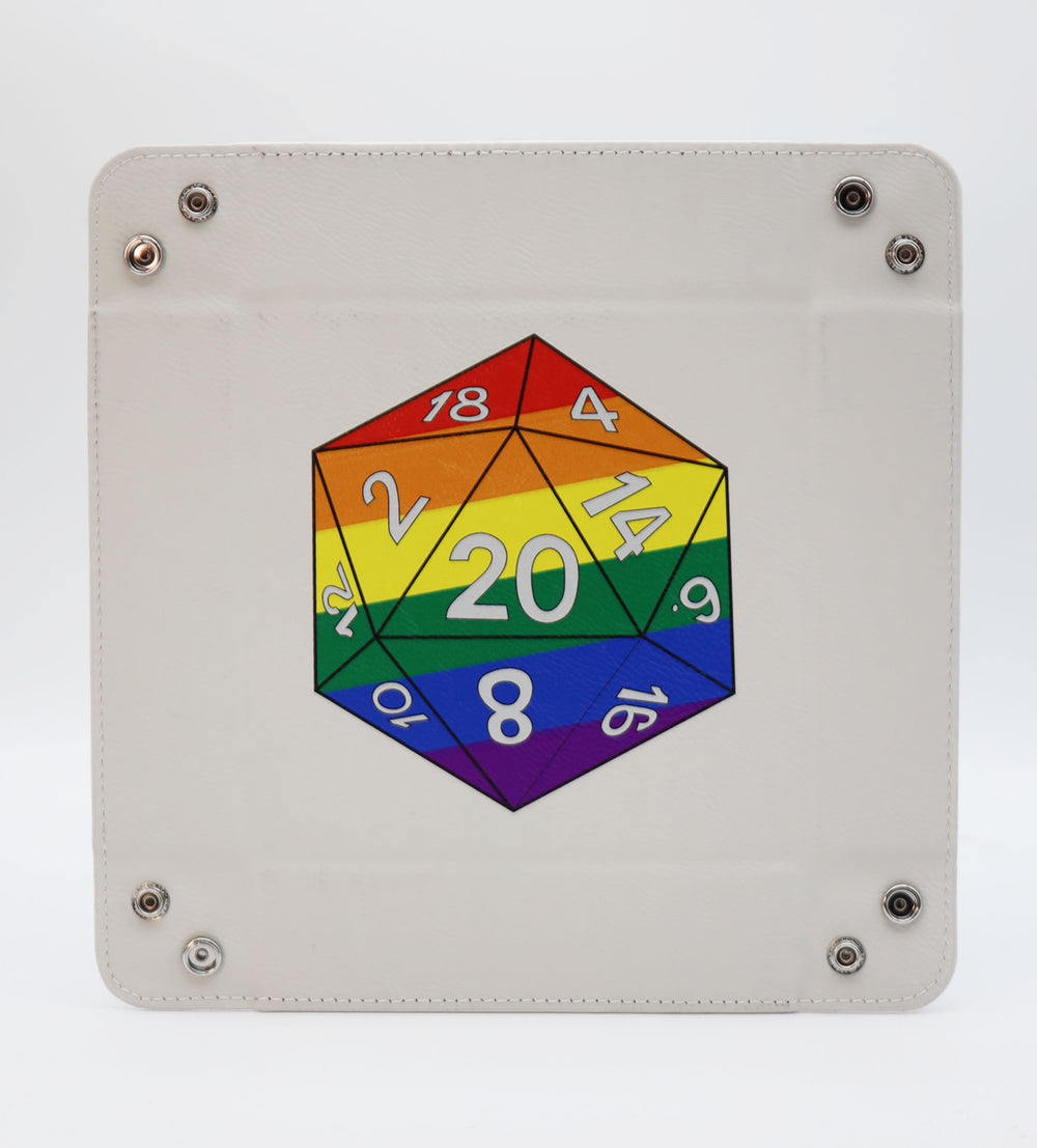 Pride D20 Snap Tray: Rainbow Dice Tray Foam Brain Games