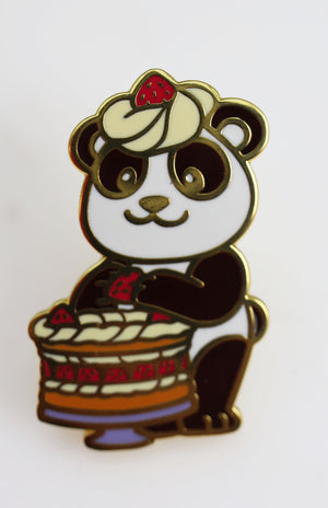 Pastry Pets: Strawberry Shortcake Panda - Pin & RPG Dice Set Plastic Dice & Pin Set Foam Brain Games
