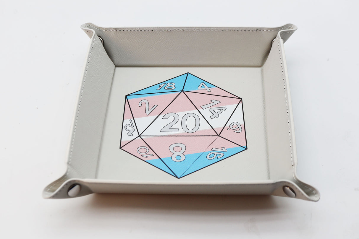 Pride D20 Snap Tray: Transgender Dice Tray Foam Brain Games