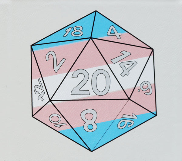 Pride D20 Snap Tray: Transgender Dice Tray Foam Brain Games