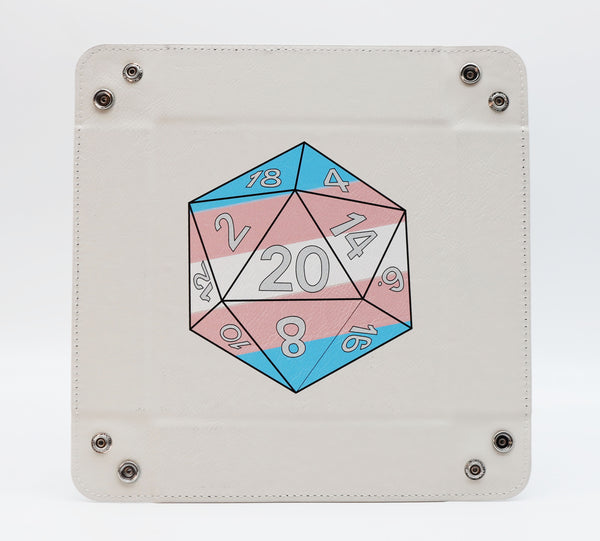 Pride D20 Snap Tray: Transgender Dice Tray Foam Brain Games