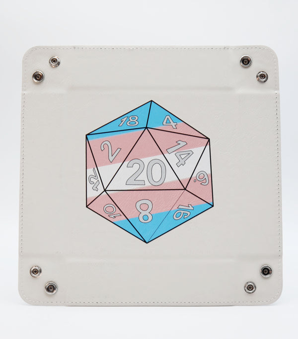 Pride D20 Snap Tray: Transgender Dice Tray Foam Brain Games