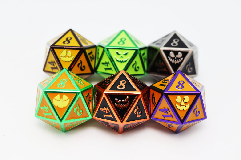 Mystery Loot: Trick or Treat 3 Metal Dice Foam Brain Games