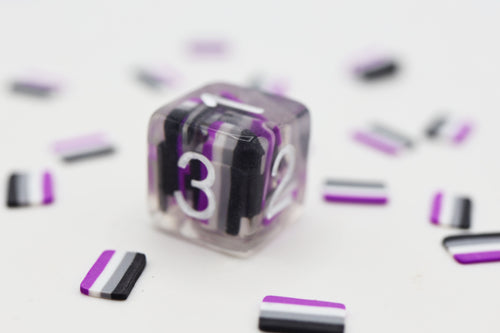 Pride Flag Single D6 Plastic Dice Foam Brain Games