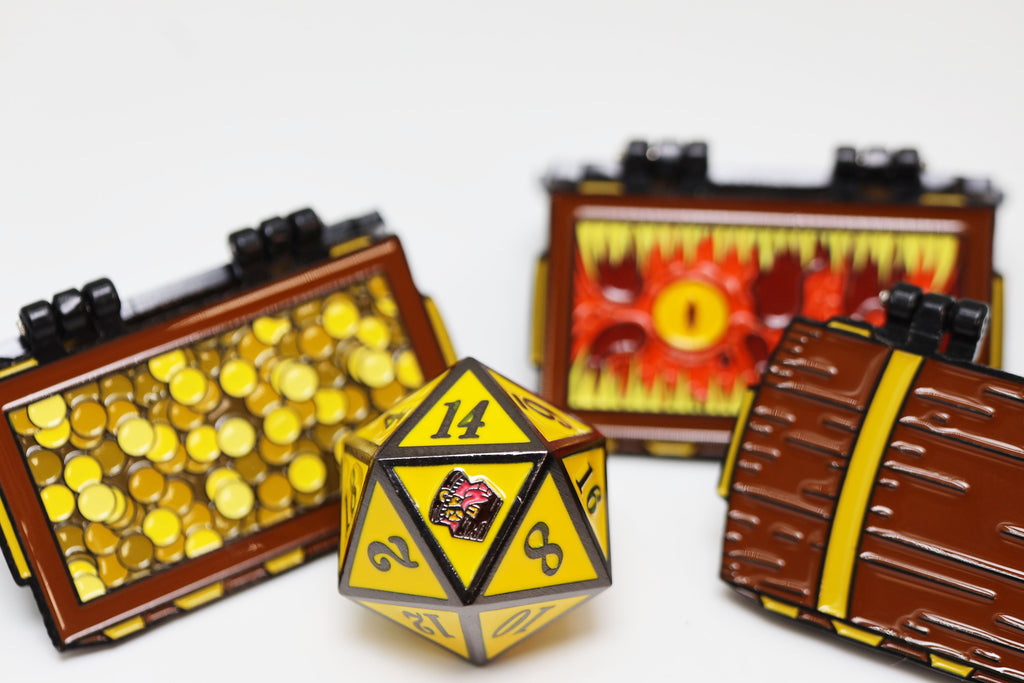 Lost Tome of Monsters: Mimic Set Enamel Pin Foam Brain Games