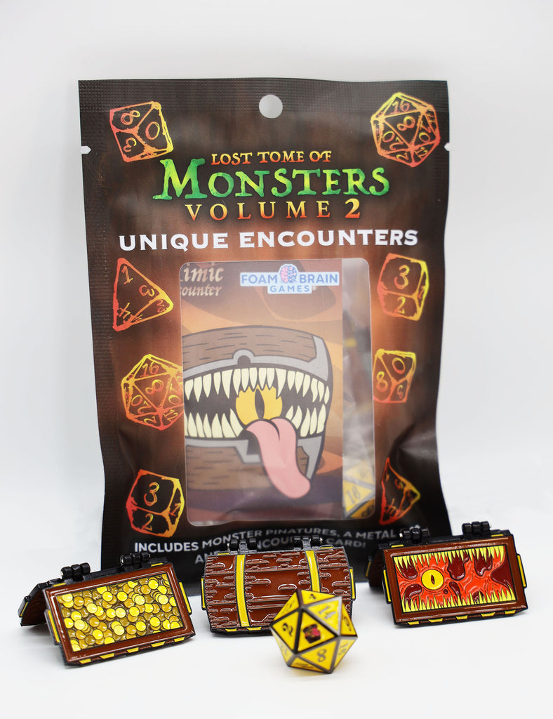 Lost Tome of Monsters: Mimic Set Enamel Pin Foam Brain Games